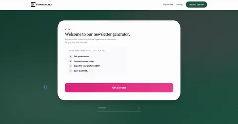 Formidable newsletter generator walkthrough, from company setup to editing a demonstration newsletter