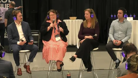 Liz Sexton speaks alongside Archer Lawrence, Lisa Schulteis, and David Schwartz at NWES 2026.