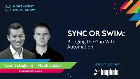 Sync Or Swim: Bridging The Gap With Automation — official Northwest Event Show session cover.